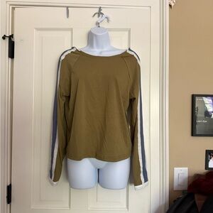 Olive Green Long Sleeve Women's Top